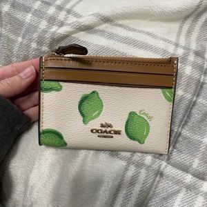 Coach lime card case